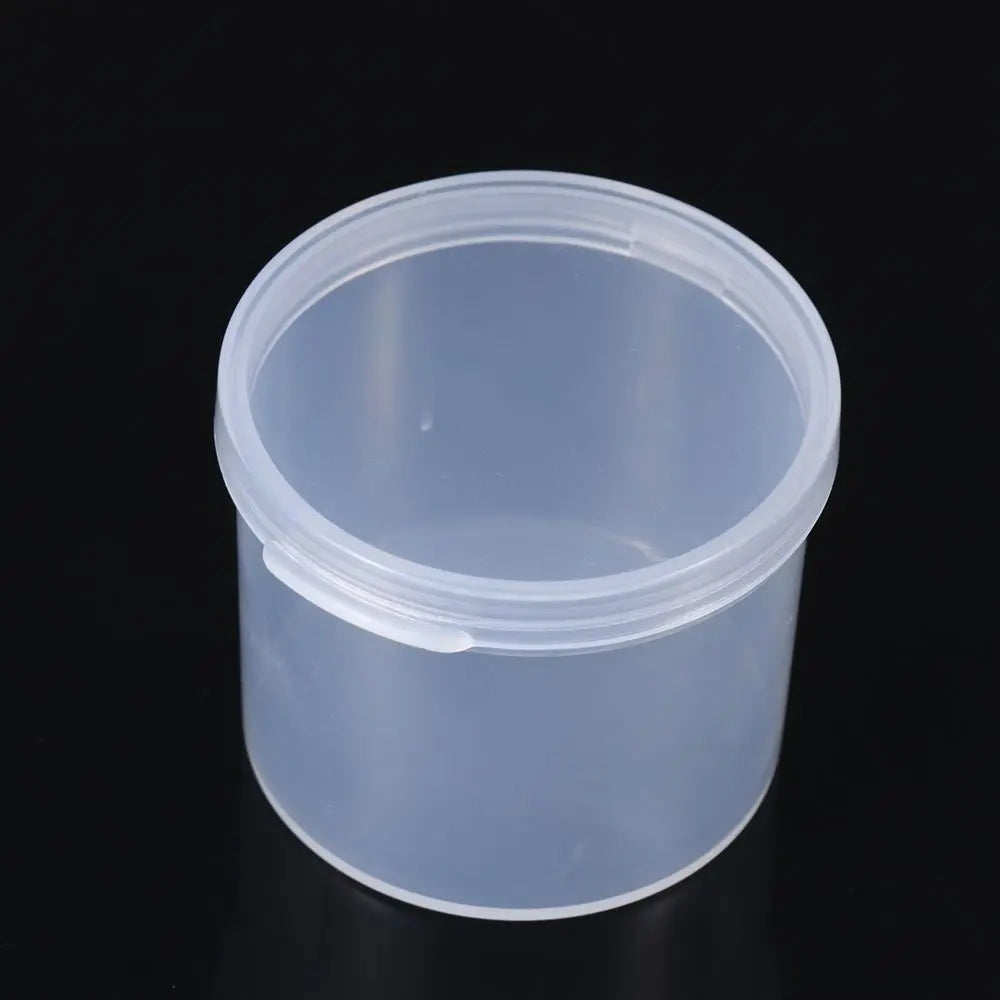 boîtes rondes plastique transparentes boîte rangement bijoux petites pièces matériel simple