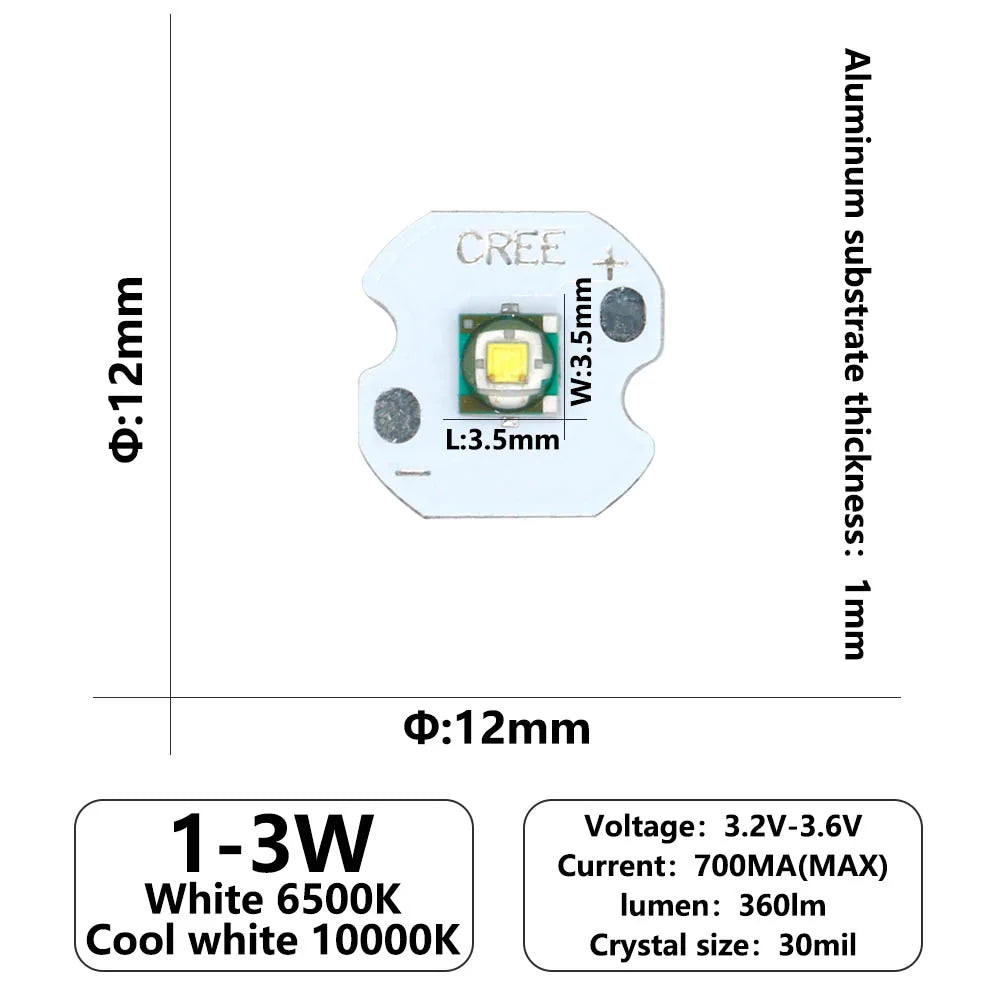 diodes led blanc 6500k 10w haute puissance 20mm moderne lampes poche 700ma 1500ma 2500ma