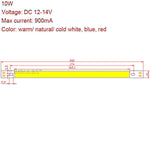 ruban led jaune rouge blanc 200mm lisse moderne 1000lm 12v 50v