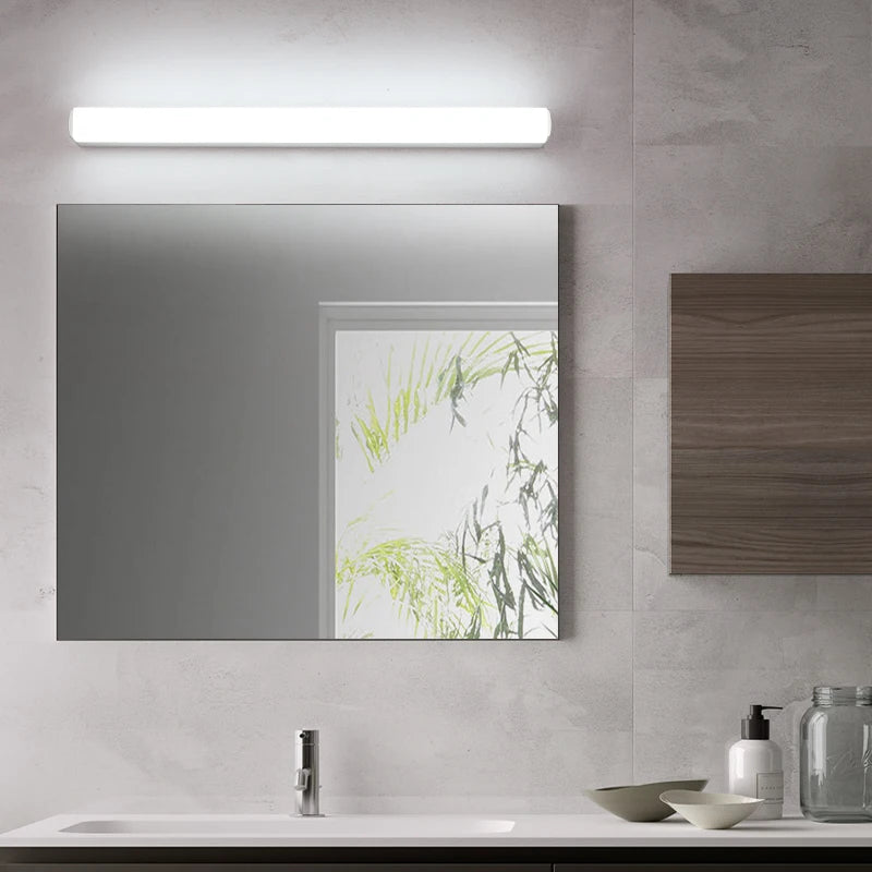 lampe salle bains éclairage blanc moderne fixe mur 220v led 55cm aluminium