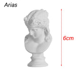 buste sculpté résine blanc détails granuleux classique réaliste décoration intérieureportrait miniature