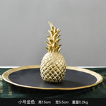décoration moderne ananas résine noir blanc doré texture fruit chambre