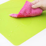 tapis cuisine silicone moderne vert bleu rouge orange marron uni durable respectueux environnement