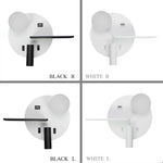 lampe murale moderne étagère usb blanc noir rose adjustable chambre salon