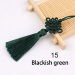 nœuds chinois pompons 5cm 2pcs rouge beige doré bleu marine vert artisanal décoration intérieure