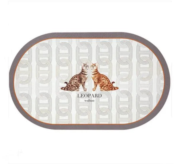 tapis table classique vintage noir blanc marron motif floral roses texte better life résistant