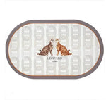 tapis table classique vintage noir blanc marron motif floral roses texte better life résistant