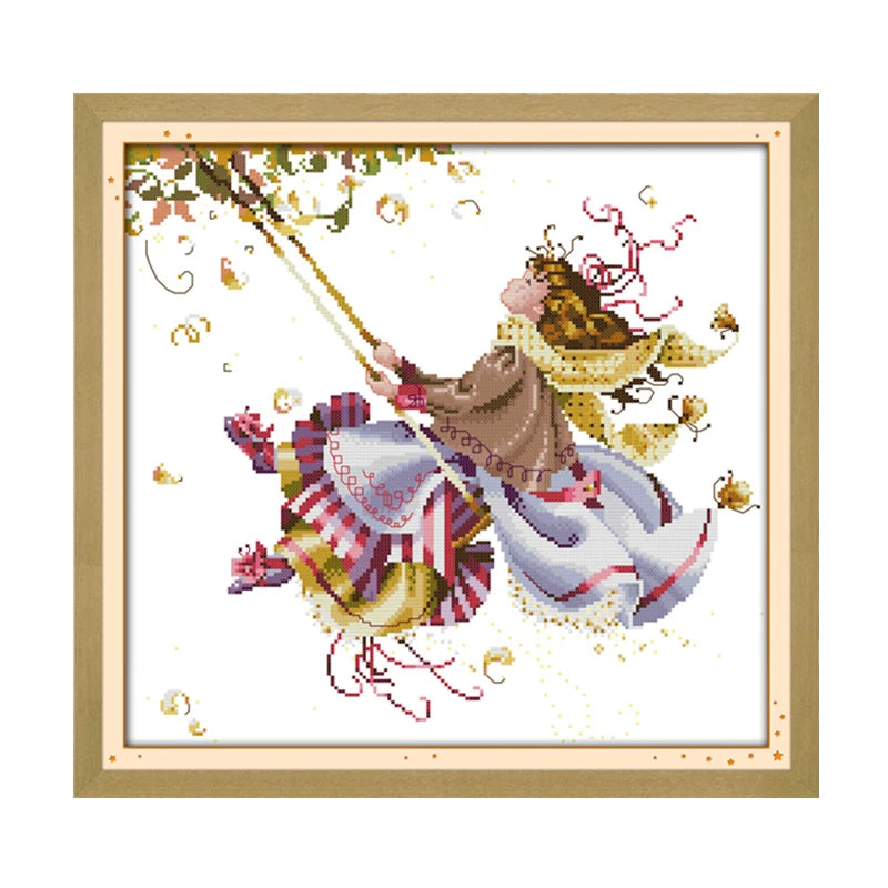 kit broderie floral toile coton 11ct 14ct multicolore artisanal guide ruban peinture plié sac