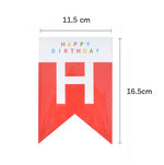 guirlande festivités anniversaire fanions lettres happy birthday couleurs rose bleu vert festive