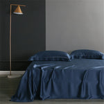 drap plat soie mûrier naturel uni lit double grande taille moderne
