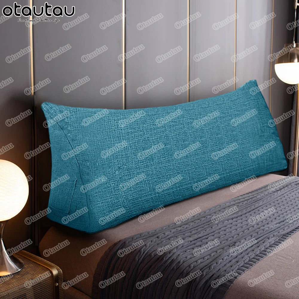 Housse triangle en coton lin lavable avec fermeture éclair