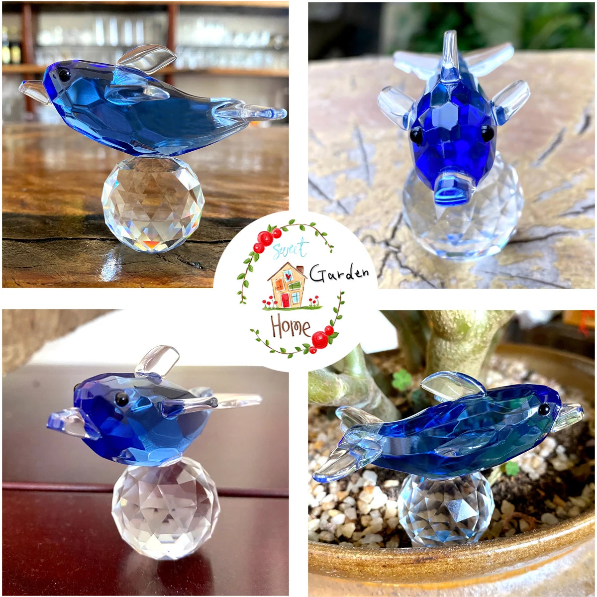 Presse-papier en verre cristal animal collection couleurs
