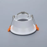 Downlight spot led blanc moderne base aluminium facile clips métalliques opaques 86mm 40mm
