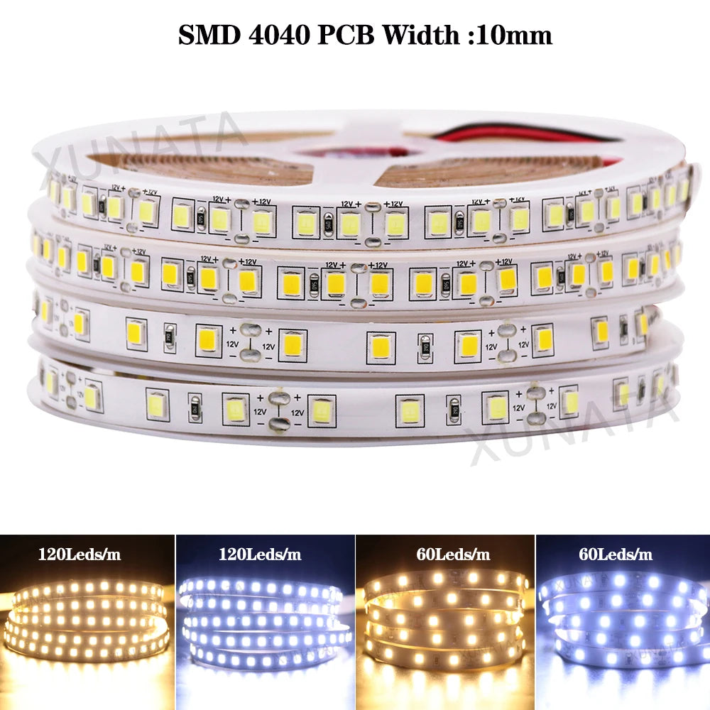 Détail des LED SMD 5050 sur le ruban lumineux