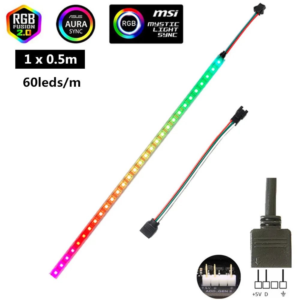 ruban led flexible 5v 30leds 60leds ip30 ip65 waterproof rouge vert bleu violet techno