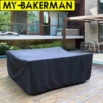 couverture meuble imperméable noire moderne cordons serrage taille 120x120x74CM