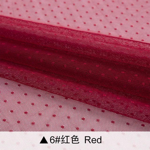 tulle rose clair noir points petits translucide délicat élégant polyester respirant tissu daim dobby