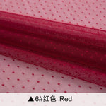 tulle rose clair noir points petits translucide délicat élégant polyester respirant tissu daim dobby