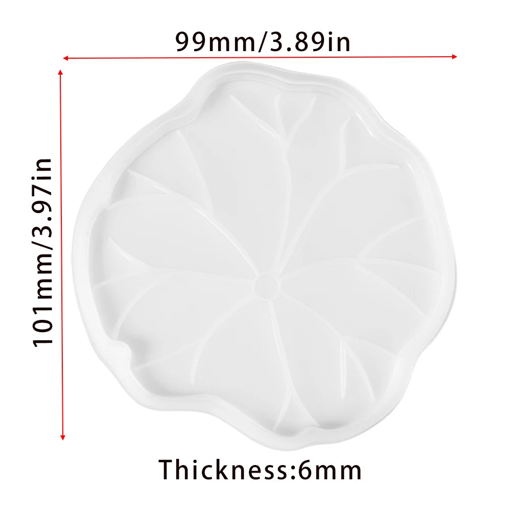 moulages silicones transparents coques fleurs motifs decoratifs table maison epoxy