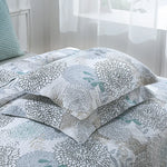 ensemble couette couverture matelassée motifs floraux coton quilté maison toutes saisons