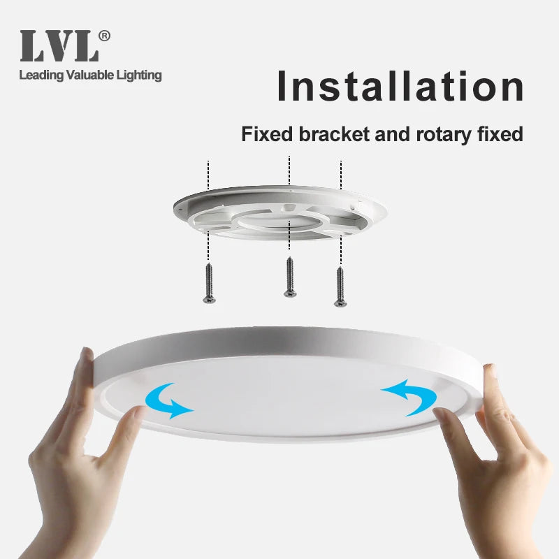 plafonnier led grain bois moderne blanc vis facile éclairage quotidien 2000 82000 lumens