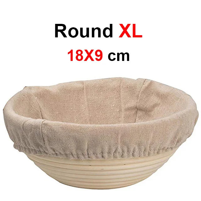 panier pain rotin naturel traditionnel tissu doux fermentation baguette ovale round respectueux environnement