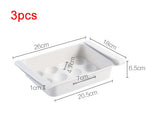 paniers rangement réfrigérateur blanc perforés moderne adhésif pratique kitchen organizer kitchen accessories
