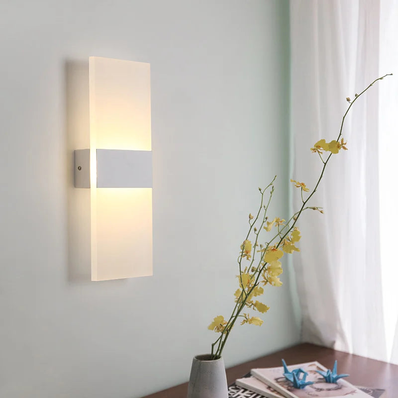 lampe murale moderne blanche noire rectangulaire adhésive chambre salon entree 22 11cm 29 11cm