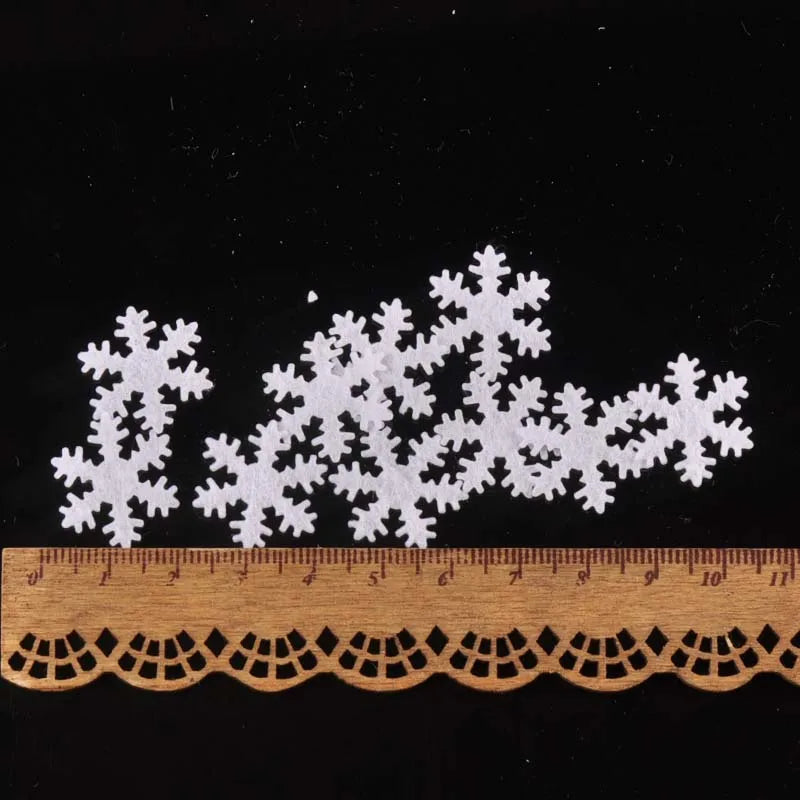 feutre flocons neige blanc non tissé scrapbooking décoration artisanat bricolage fêtes noël appliques 10