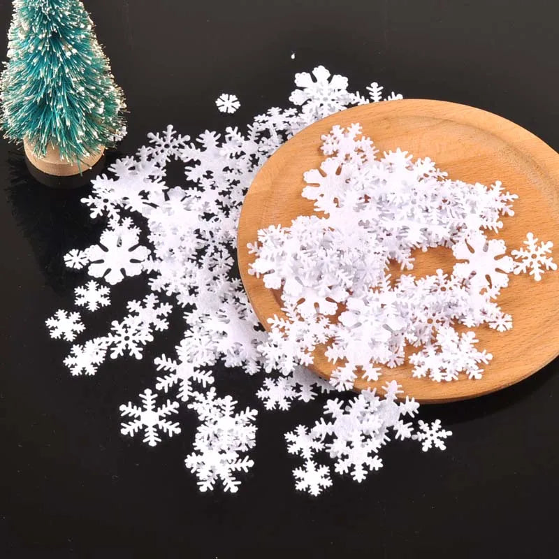 feutre flocons neige blanc non tissé scrapbooking décoration artisanat bricolage fêtes noël appliques 10
