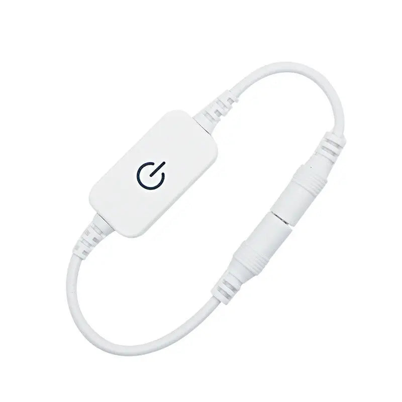 interrupteur led noir blanc switch touch dimmer cable alimentation connecteur dc clips moderne