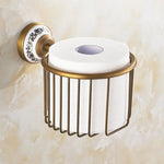 accessoires salle bain or motif floral classique porte serviettes brosse toilette porte sèche cheveux