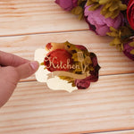 plaque décorative kitchen lettrage cuillère fouet adhésif blanc classique ornement 14x10cm 20x15cm