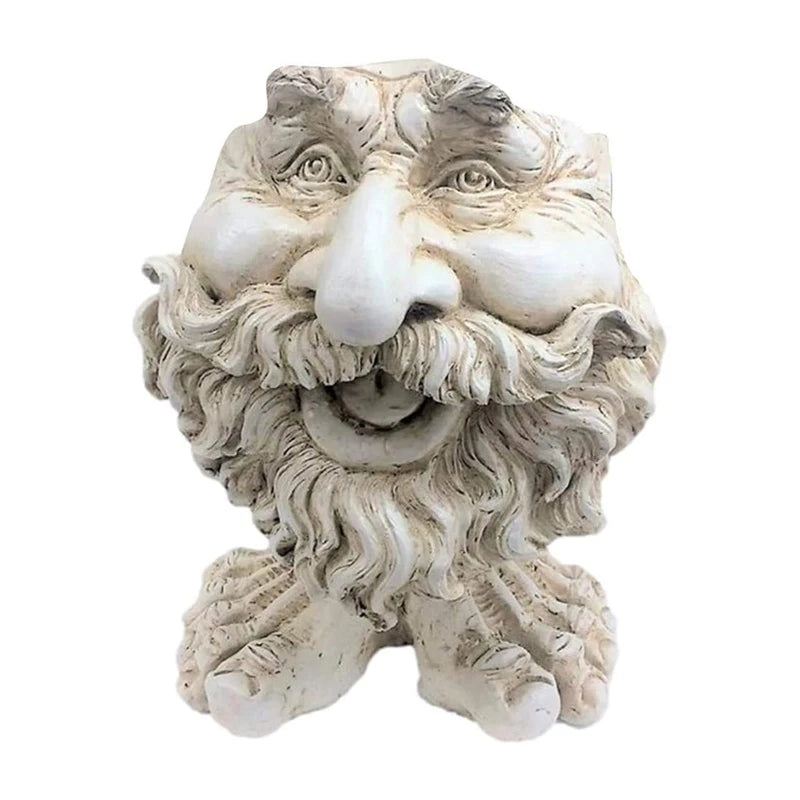 Cache-pot visage blanc design drôle pour décoration intérieure