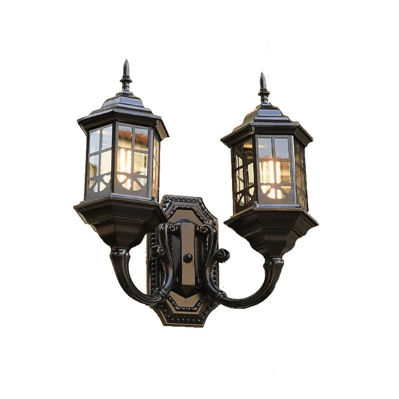 applique murale or noir ornements dorés verre translucide classique vintage éclairage chambre entrée étude