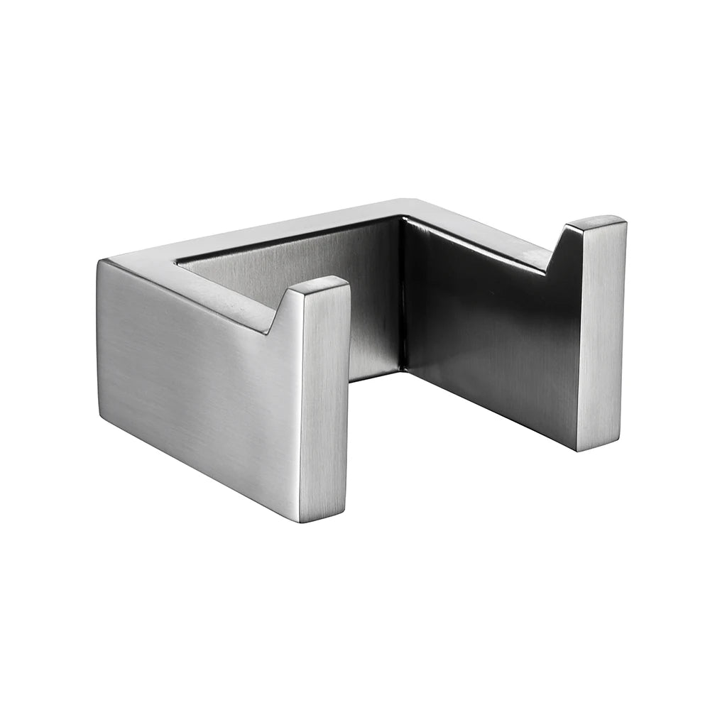 porte serviettes moderne acier inoxydable brossé argenté fixé vis ensemble quincaillerie salle bains métal