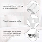 clips lit réglables caoutchouc blanc noir 4pcs triangle simple moderne