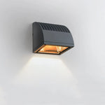 appliques murales led extérieures ip65 modernes noir blanc grille ventilation 12w