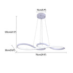 Suspension lumineuse moderne or blanc forme infini 10 sources lumineuses télécommande INCLUDED