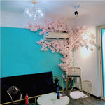 arbre artificiel cerisier rose blanc fleurs feuilles décoration mariage fête intérieur grande taille