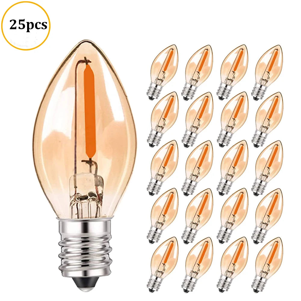 ampoules led filament transparentes dorées 2200k vintage e12 25000h 249lm
