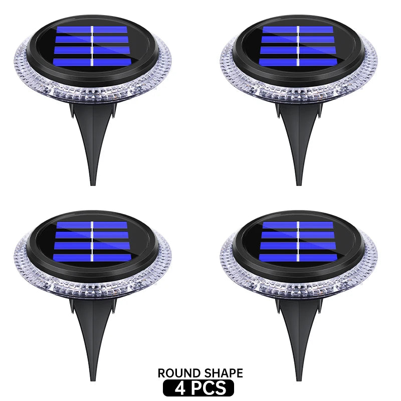 Lampe solaire extérieure 8LED moderne imperméable ip65 noir bleu blanc jardin decoration led tranche