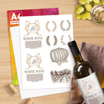 papier autocollant vinyle a4 blanc mat 50 feuilles motifs animaux fleurs décoration