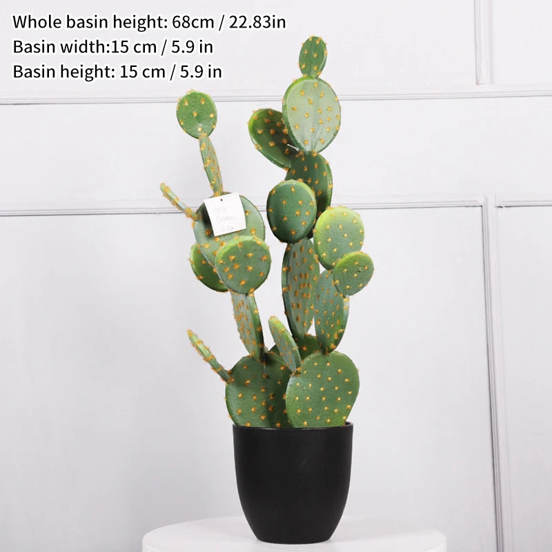 plantes artificielles vertes points dorés moderne décoration extérieure pot noir arrangement fleuri cactus succulente