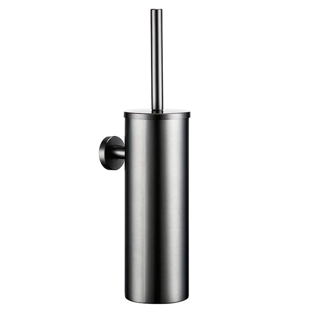 brosse wc murale acier inoxydable noir mat minimaliste salle bain porte brosses fixations