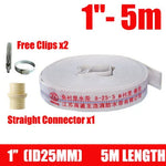 tuyau d'incendie polyester haute pression blanc lignes rouges bleues 5m 10m 20m adaptateurs