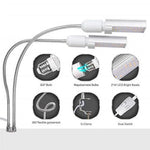 lampe led plante 45w 50w 60w double tete spectre complet moderne flexible e27 clip