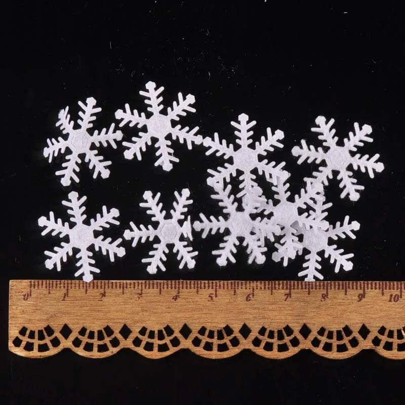 feutre flocons neige blanc non tissé scrapbooking décoration artisanat bricolage fêtes noël appliques 10