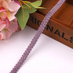 ruban decoratif dentelle violet beige bleu rose rouge orange classique 11mm polyester echangetable
