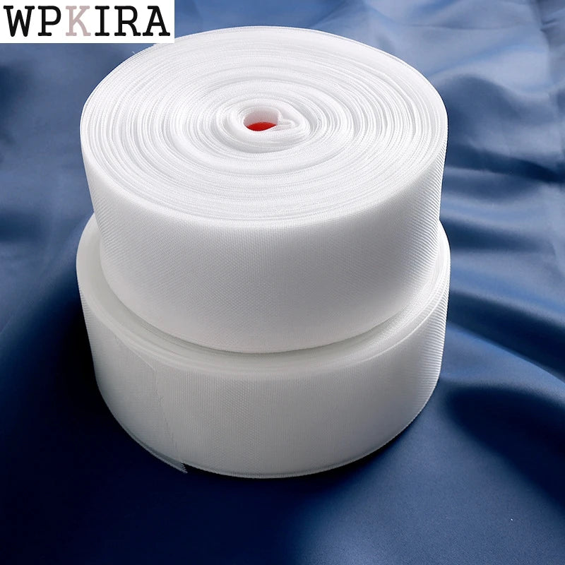 ruban polyester blanc maille fine opacité moderne 10m 20m attache rideau non visible